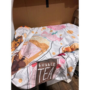 Bubble Tea twin size zippered duvet cover